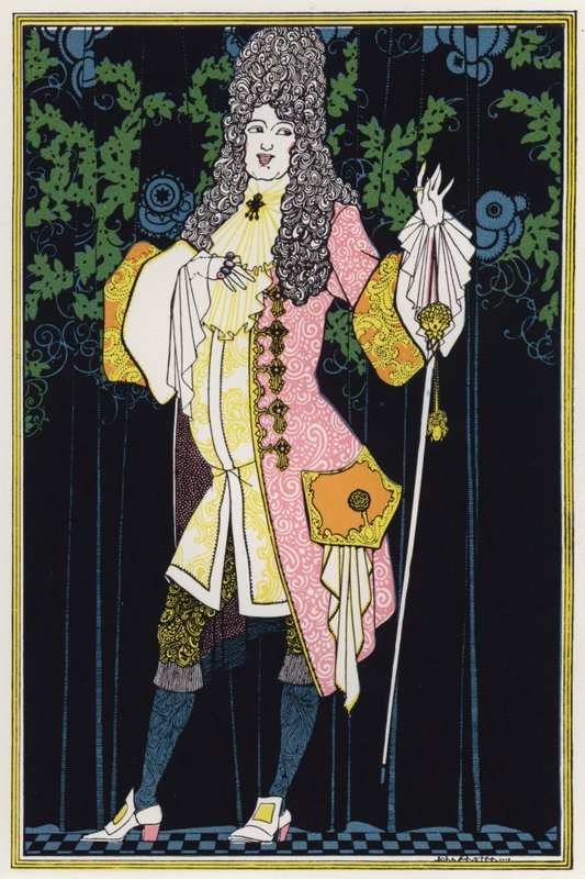 Illustration för "Rogues In Porcelain", A Miscellany of Artonth Century Poems (färg litho) av John Austen