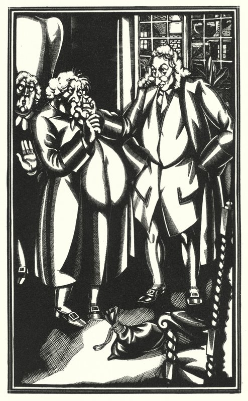 Illustration för Tristram Shandy av Laurence Sterne (litho) av John Austen