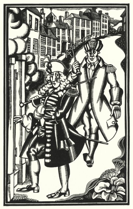 Illustration för Tristram Shandy av Laurence Sterne (litho) av John Austen