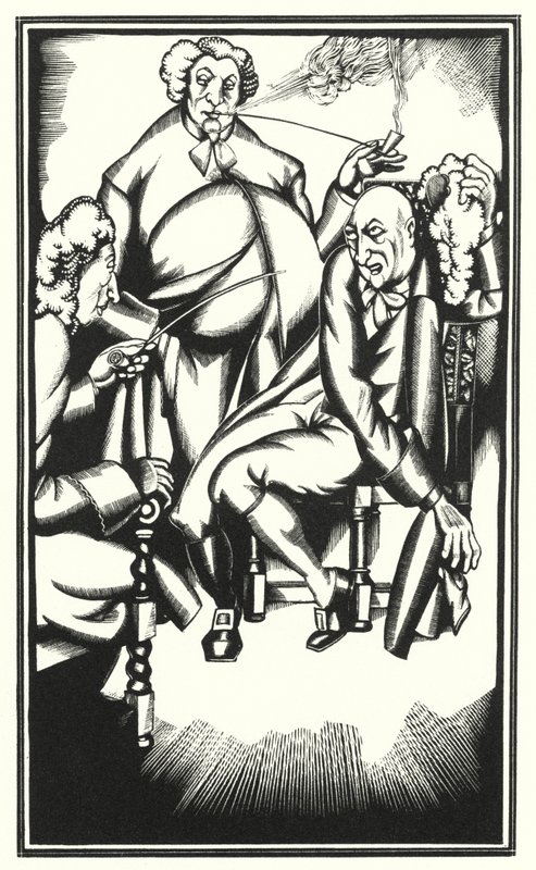 Illustration för Tristram Shandy av Laurence Sterne (litho) av John Austen