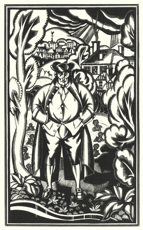 Illustration för Tristram Shandy av Laurence Sterne (litho) av John Austen