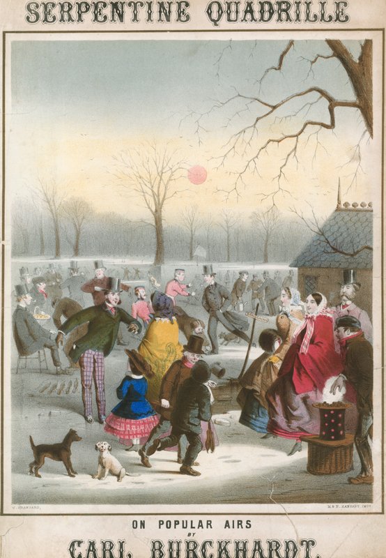 Musikalisk partitur till Serpentine Quadrille på populära airs av Carl Burckhardt av John Brandard