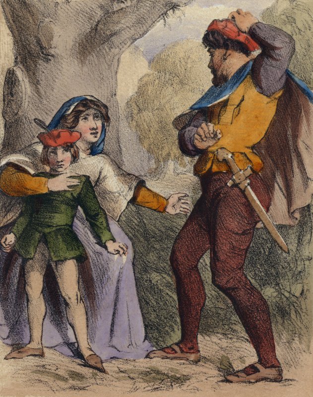 Margaret av Anjou och hennes son av John Callcott Horsley