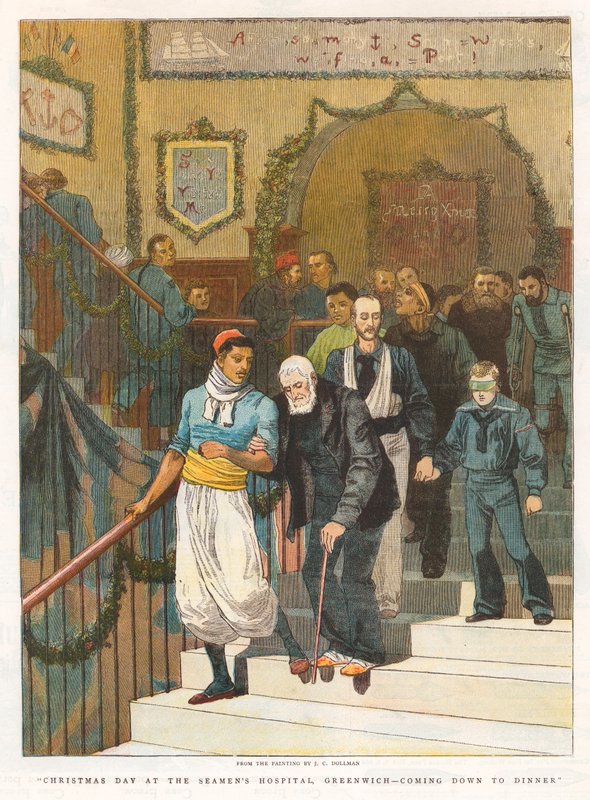 Juldagen på sjömanssjukhuset, Greenwich av John Charles Dollman
