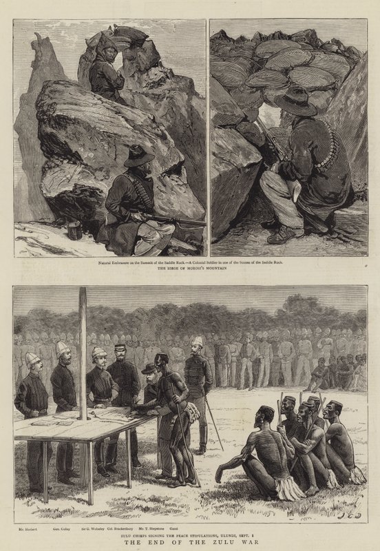 Slutningen af Zulu-krigen swed av John Charles Dollman