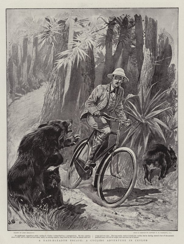 En hårbreddsflykt, ett cykeläventyr i Ceylon av John Charlton