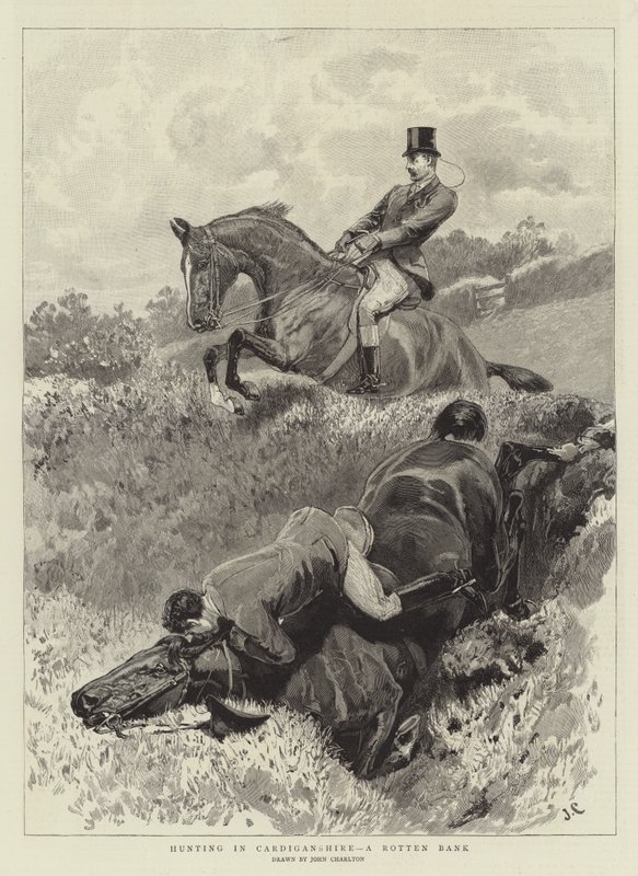 Jagar i Cardiganshire, en ruttna bank av John Charlton