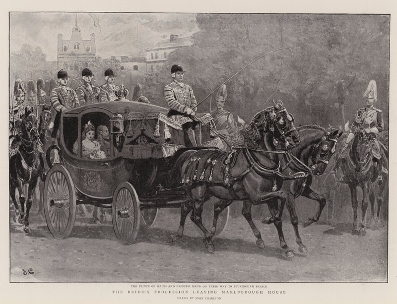 Brudens procession som lämnar Marlborough House av John Charlton