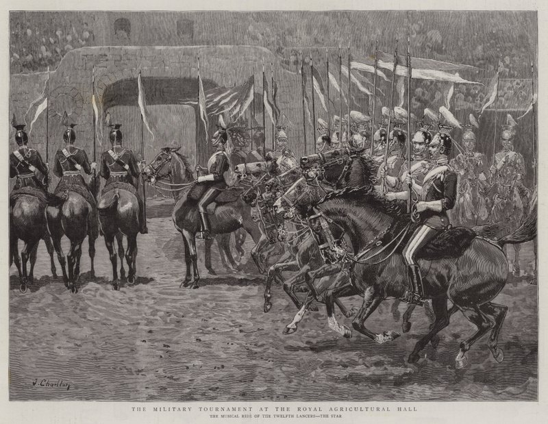 Den militära turneringen i Royal Agricultural Hall av John Charlton