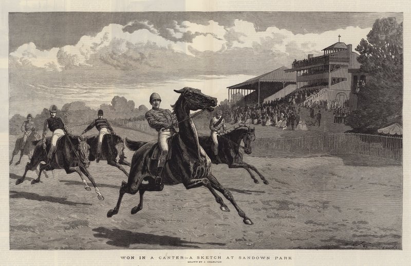 Vann i en Galopp, en Sketch på Sandown Park av John Charlton