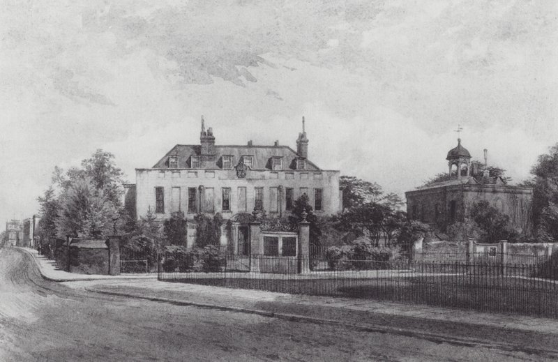 Lost London: Stockwell Park House, från Stockwell Park (litografi) av John Crowther