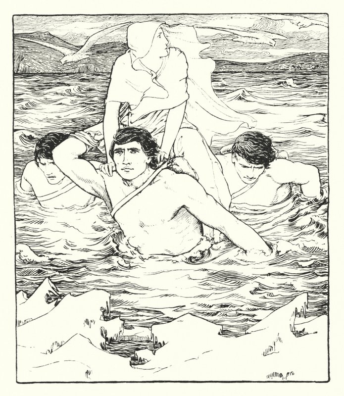 Illustration till The Story of Deirdre (litografi) av John Dickson Batten
