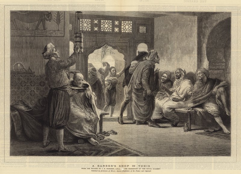 En frisörsalong i Tunis av John Evan Hodgson