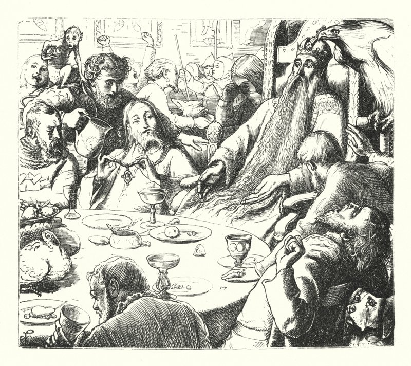 Dagdrömmen (gravyr) av John Everett (after) Millais
