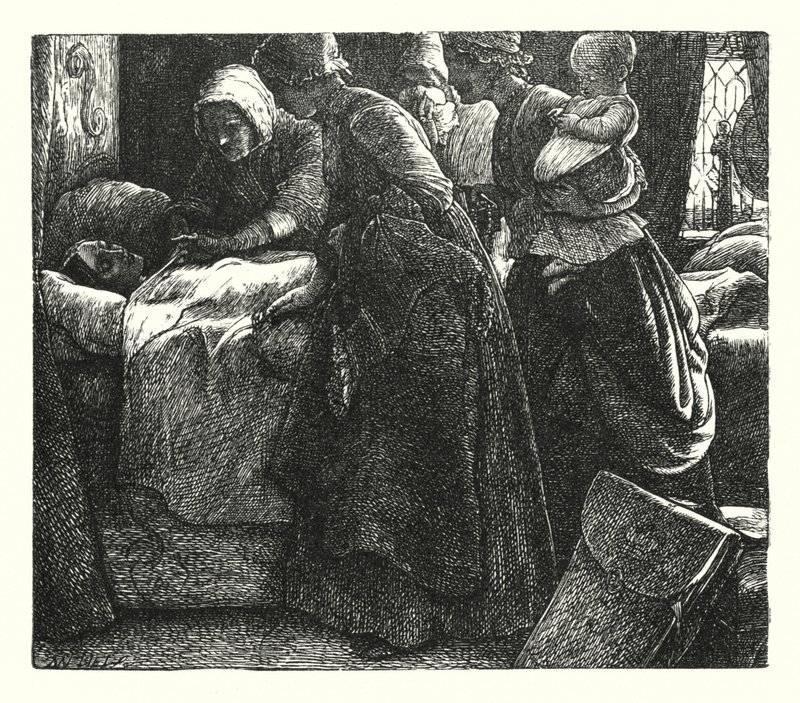 Lord of Burleigh (gravyr) av John Everett (after) Millais