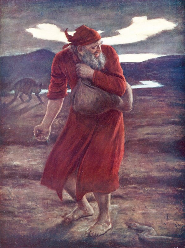 The Sower of Tares (färg litho) av John Everett (after) Millais