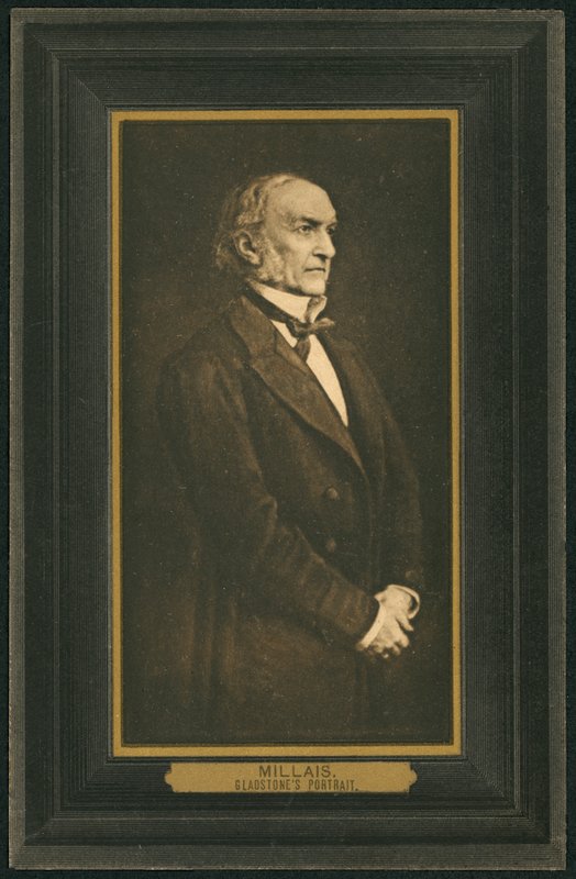 William Gladstone, brittisk premiärminister (litho) av John Everett (after) Millais