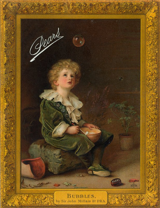 Bubblor (chromolitho) av John Everett Millais