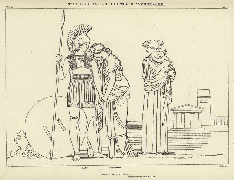 Mötet mellan Hector och Andromache av John Flaxman