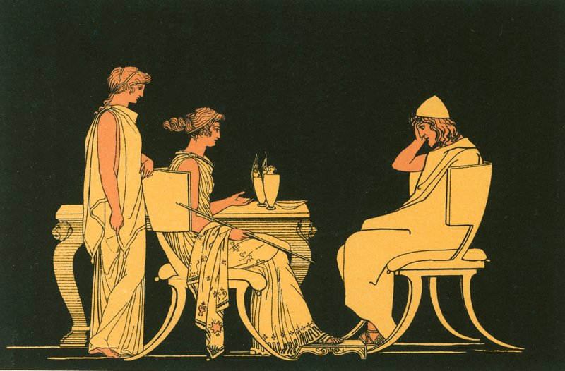 Ulysses vid Circe-bordet av John Flaxman