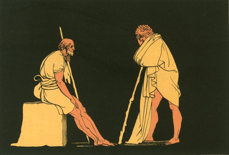 Ulysses samtalar med Eumaeus av John Flaxman