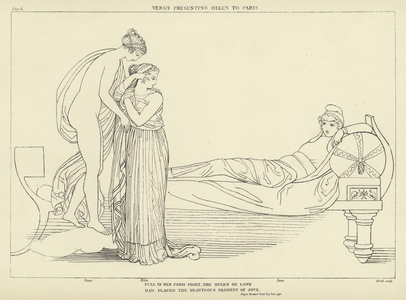 Venus presenterar Helen till Paris av John Flaxman