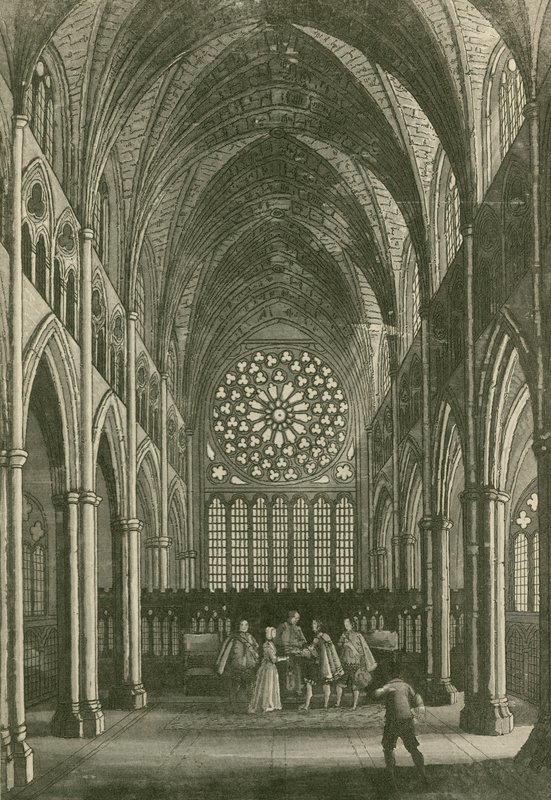 Leonard förhindrar Earl of Rochesters äktenskap med Amabel i Choir of Saint Paul