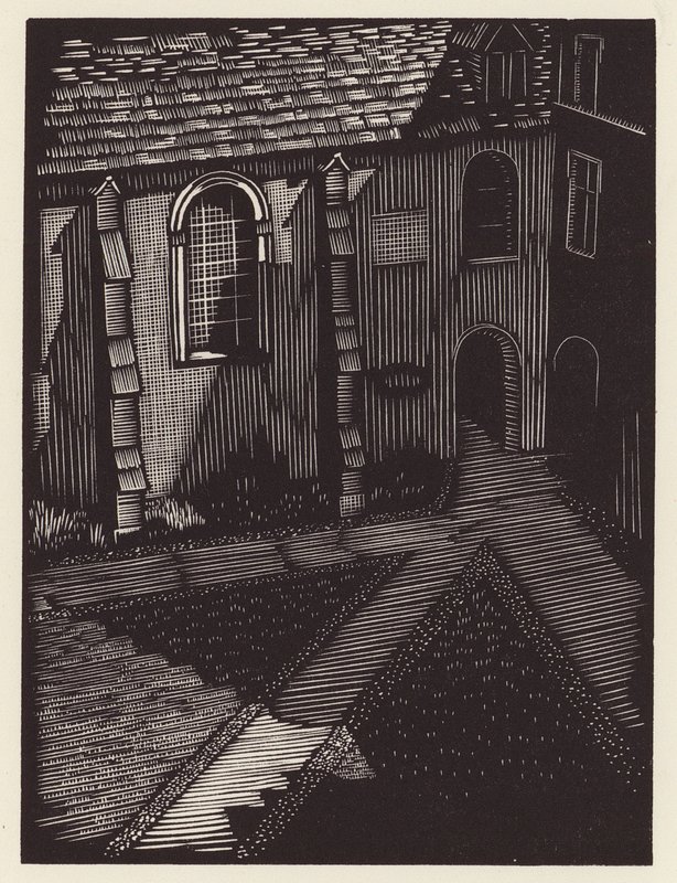 Cambridge: Trinity Hall (träsnitt) av John Frederick Greenwood