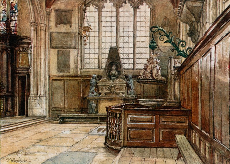 Interiör av Allhallows, Barking-by-the-Tower av John Fulleylove