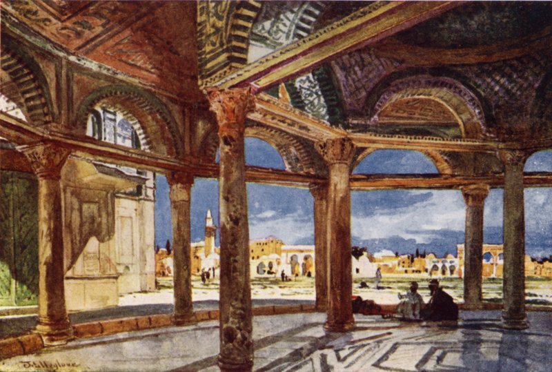 Interiör av kedjans kupol, ser norrut (färg litho) av John Fulleylove