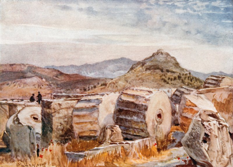 Mount Pentelikon och Lycabettos från Parthenons nordöstra vinkel av John Fulleylove