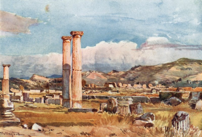 Olympia. Palaestra och resterna av Zeus tempel av John Fulleylove