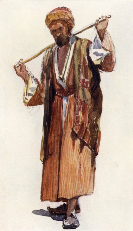 Syrian Shepherd (färg litho) av John Fulleylove