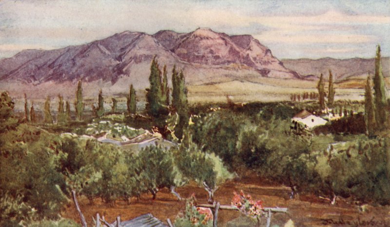 Frestelsens berg, från Jeriko av John Fulleylove