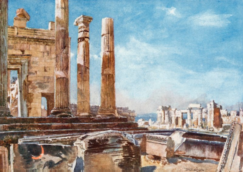 Erechtheums norra portik av John Fulleylove