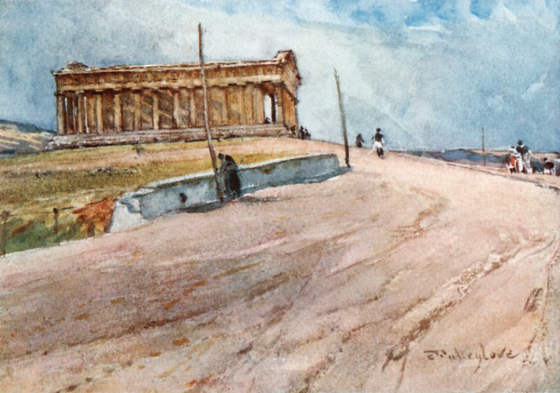 Theseus tempel från nordväst av John Fulleylove
