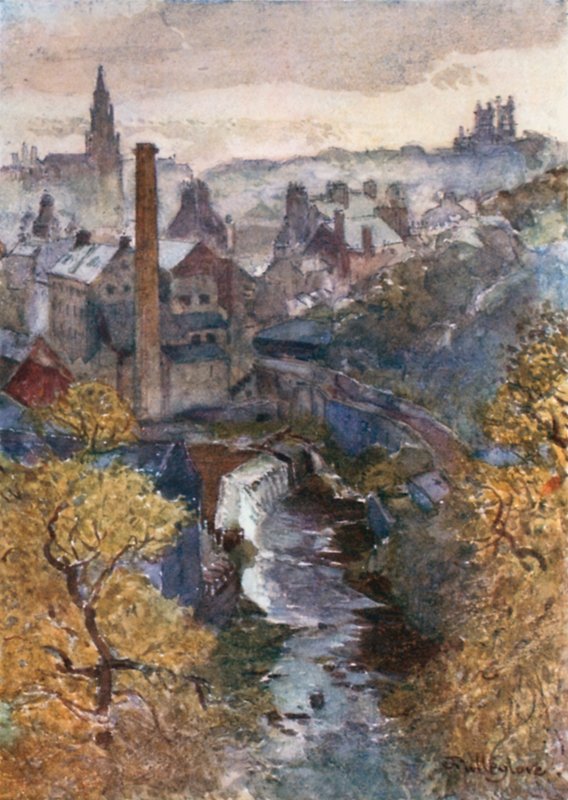The Water of Leith från Dean Bridge av John Fulleylove