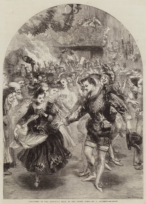 Jul i friherrliga salen i gamla tider av John Gilbert