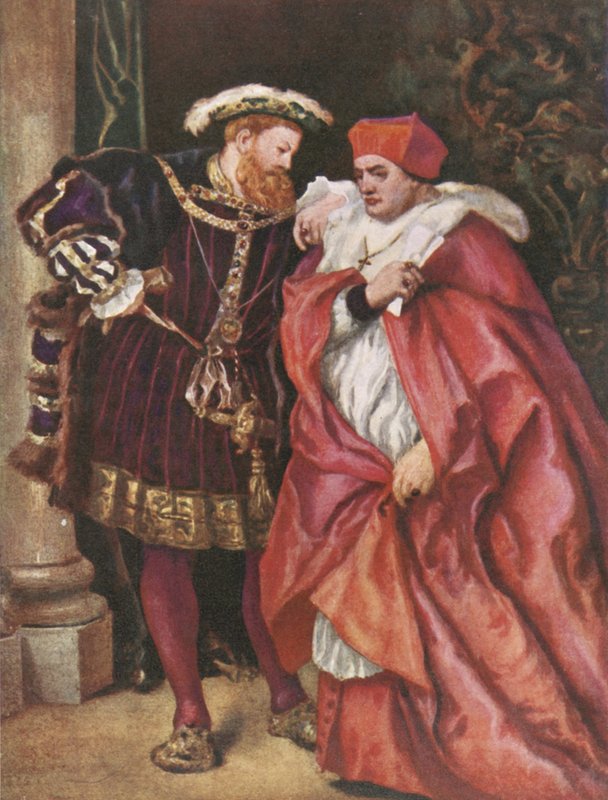 Henry VIII och kardinal Wolsey av John Gilbert