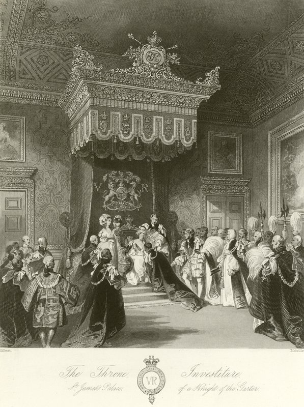 Investiture av en riddare av strumpebandet av John Gilbert