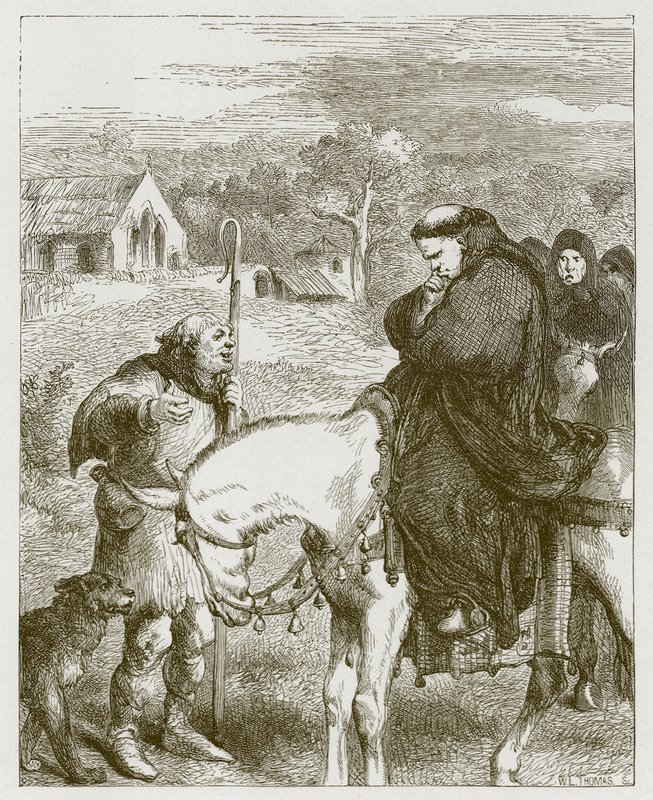 Kung John och abboten av Canterbury av John Gilbert
