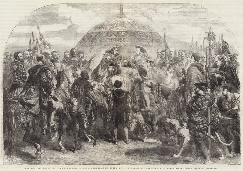 Möte mellan Henrik VIII och Frans I nära Ardres, gulddukens fält av John Gilbert