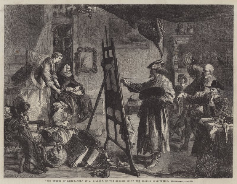 Rembrandts studio av John Gilbert
