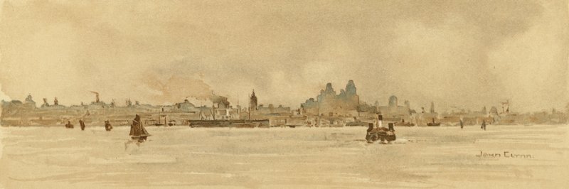 Liverpool (färg litho) av John Glynn