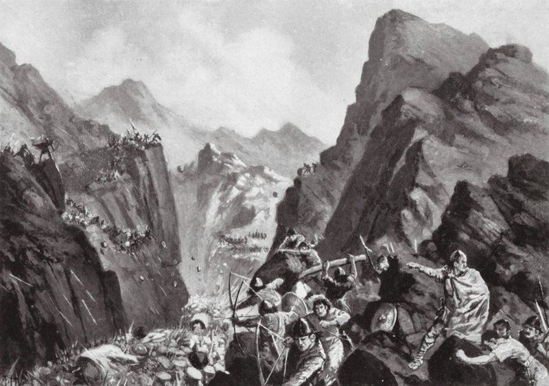 Förintelsen av den grekiska armén, 811 (litografi) av John Harris Valda