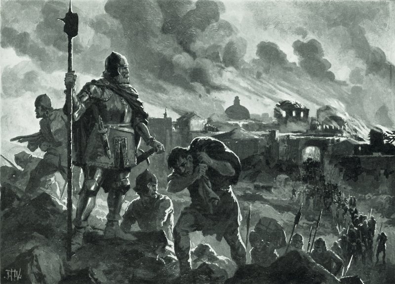 Ivan den svarte satte eld på Zhabliak, 1484 av John Harris Valda