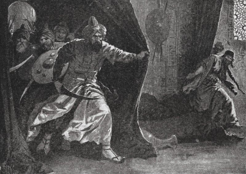 Kungliga gardets revolt i Damaskus (litografi) av John Harris Valda