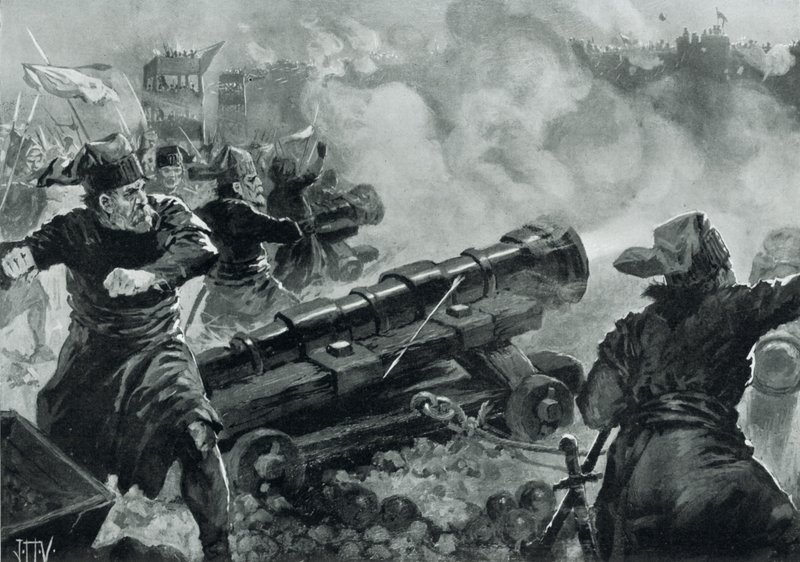 Belägring av Konstantinopel av turkarna av John Harris Valda