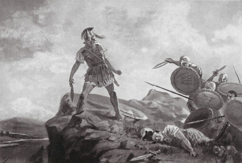 Filomelos död (litografi) av John Harris Valda