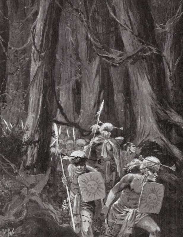 Mayas invandring (litografi) av John Harris Valda